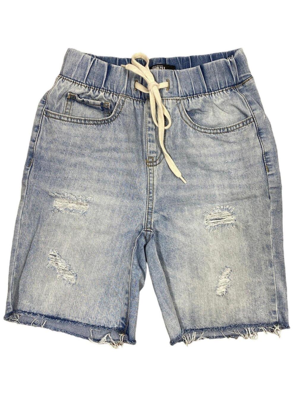 ReWash Grunge Bermuda Jean Shorts Womens XS Pull-On